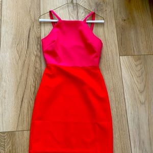 NSR cocktail Hot pink & Orange dress